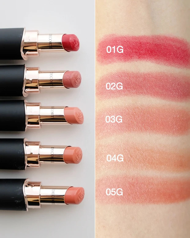 コスメデコルテの新リップをスウォッチ！ どんな肌トーンにも合う全25