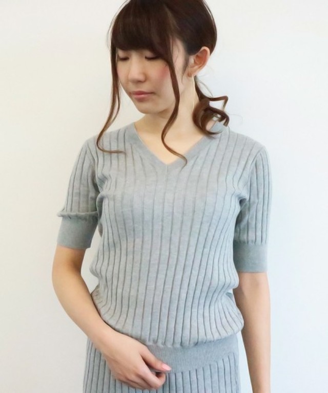 N.(N. Natural Beauty Basic) 綿モダールワイドリブセットアップ トップス