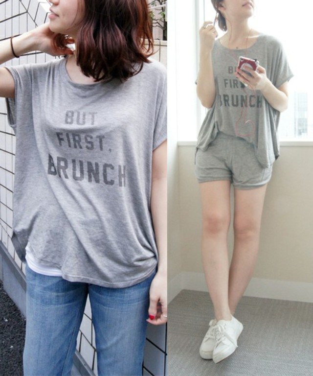 DAY DREAMER(デイ ドリーマー) ショートパンツ付ブランチロゴTシャツ