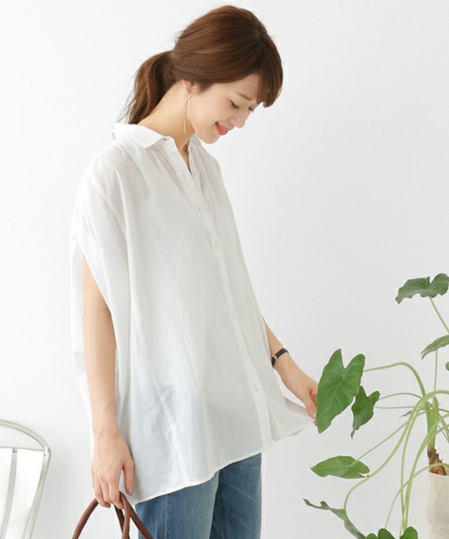 URBAN RESEARCH DOORS WOMENS DOORS コットンギャザーブラウス