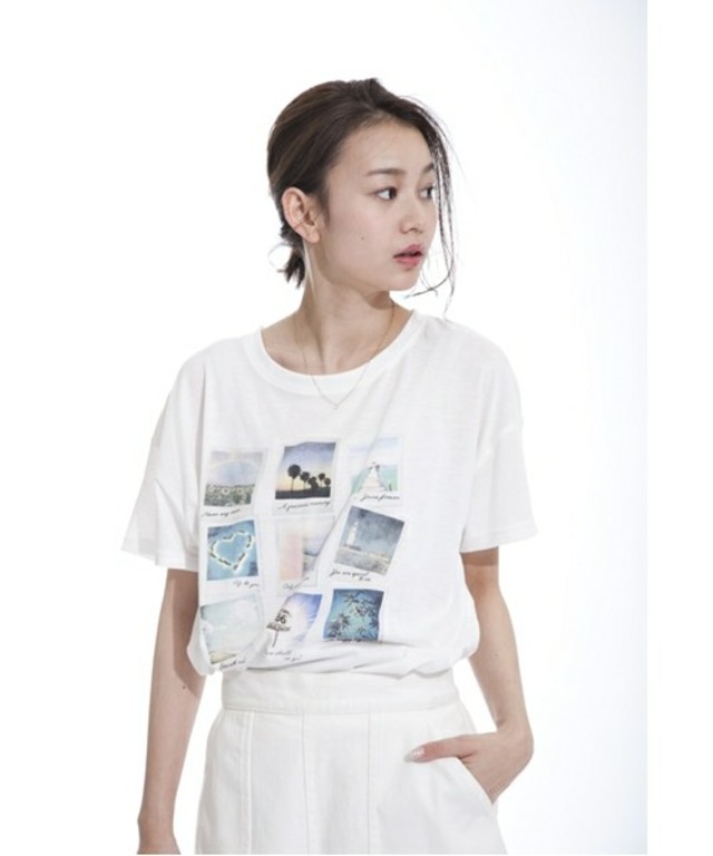 OLIVEdesOLIVE フォトプリントTシャツ
