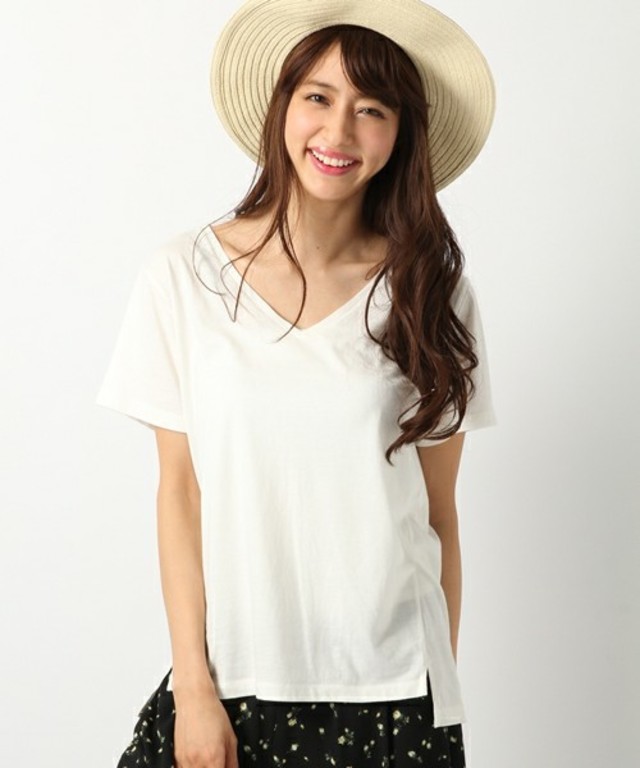 Heather/VネックT