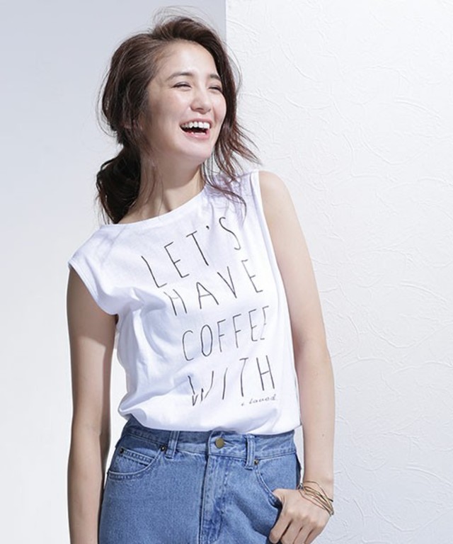 nano・universe グラフィックノースリーブTシャツ