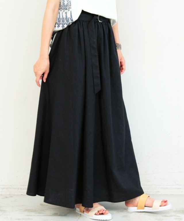BEAUTY&YOUTH UNITED ARROWS ベルト付ギャザーマキシスカート