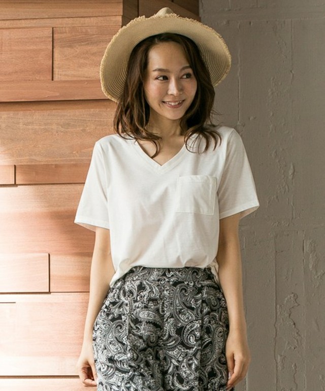 INGNI T/C天竺Vネックポケ付/Tシャツ-2016SS-