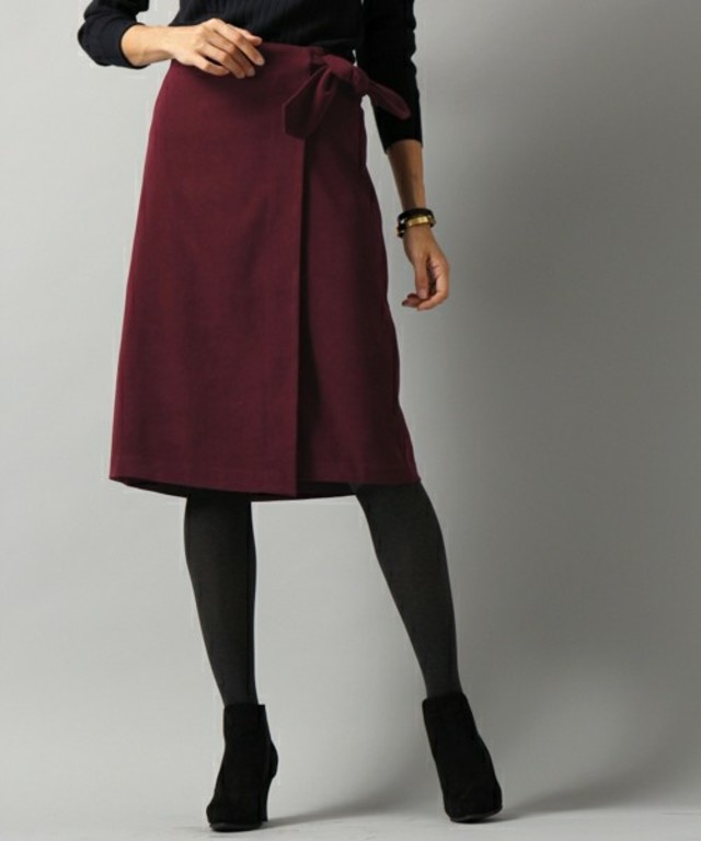 BAYFLOW サテンムースラップスカート 16AW
