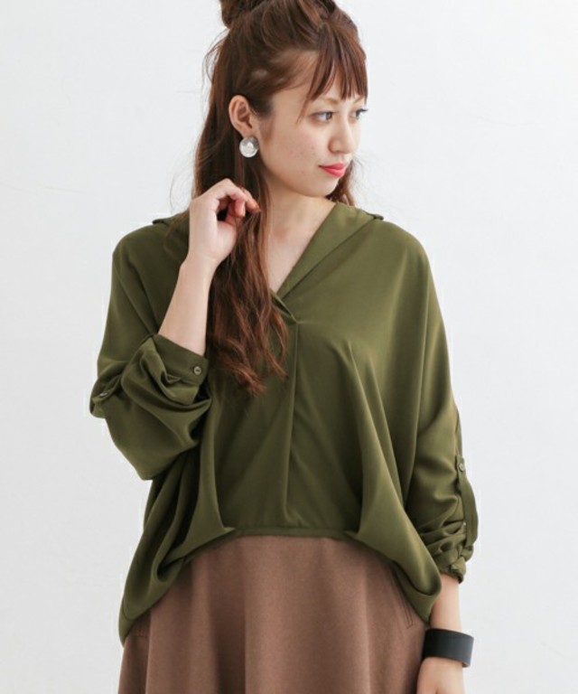 URBAN RESEARCH Sonny Label フロントタックジョーゼットブラウス