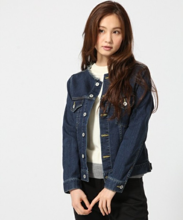 GLOBAL WORK CONE DENIMノーカラーGジャン