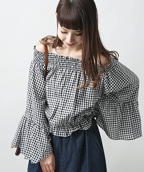 WEGO フレアオフショルダーブラウス