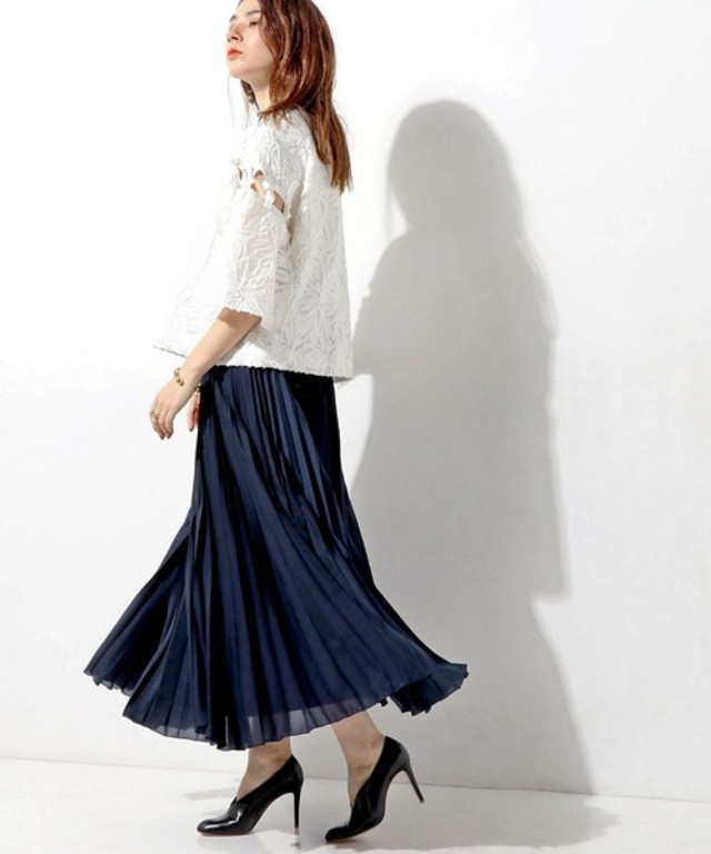 UNITED ARROWS UWMF プリーツ マキシ スカート