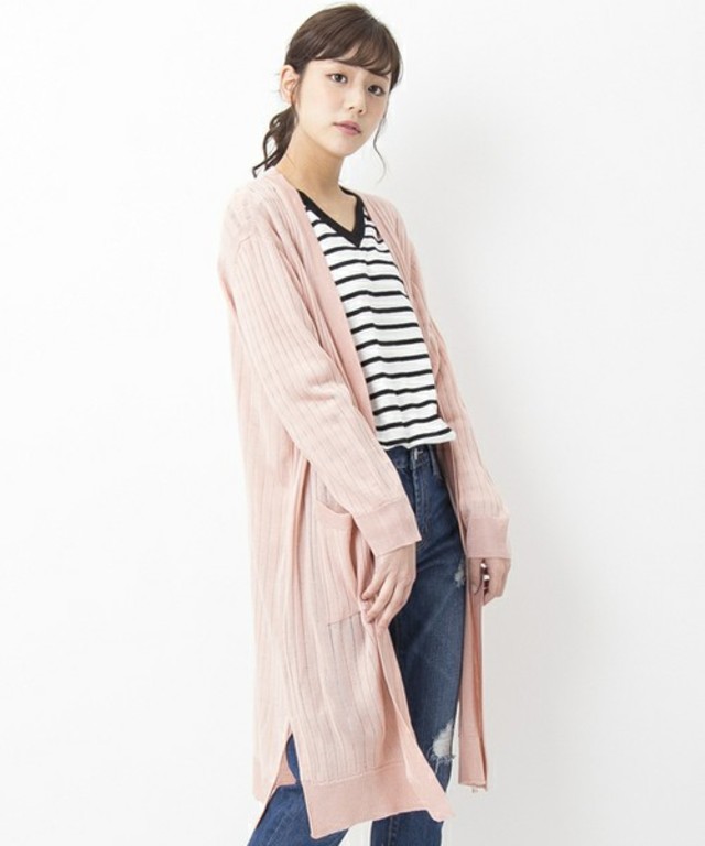 INGNI 12Gワイドリブロングカーディガン/レディースアウター-2017SS-