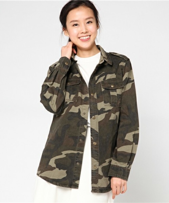 meJane 迷彩シャツジャケット