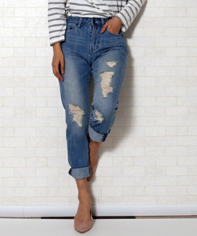 London Denim やわらかダメージデニム