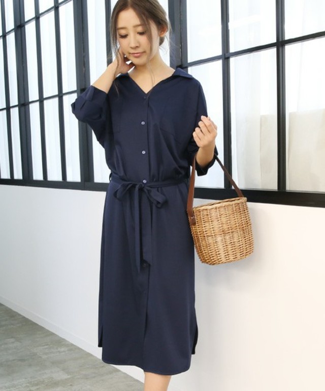 philter リボン付シャツワンピース