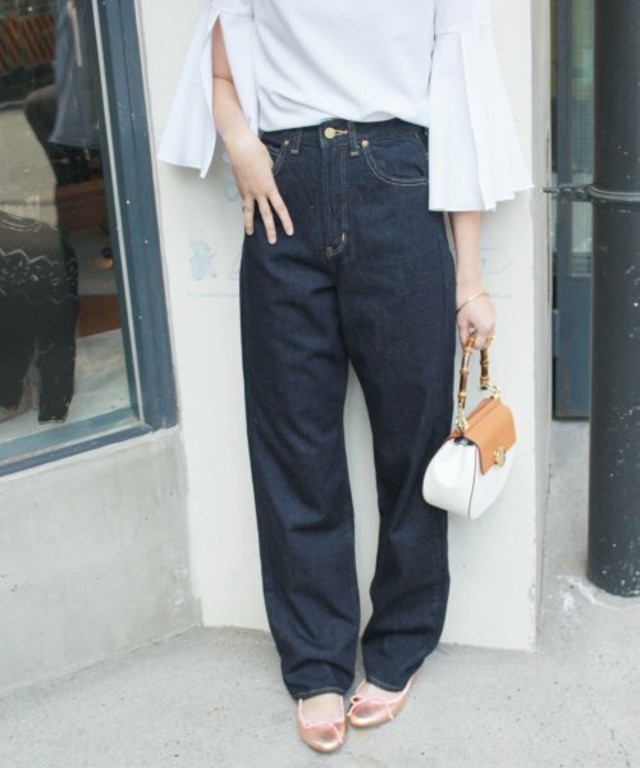 SLOBE IENA / Lee×SLOBE 別注ハイウエストストレートデニムパンツ
