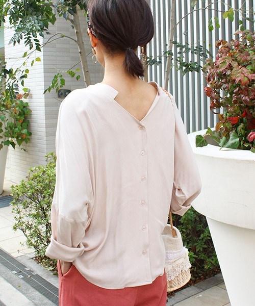 MODE ROBE 襟抜きブラウス スキッパーシャツ