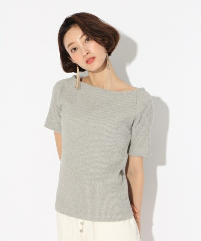 オフショルアソートリブTシャツ