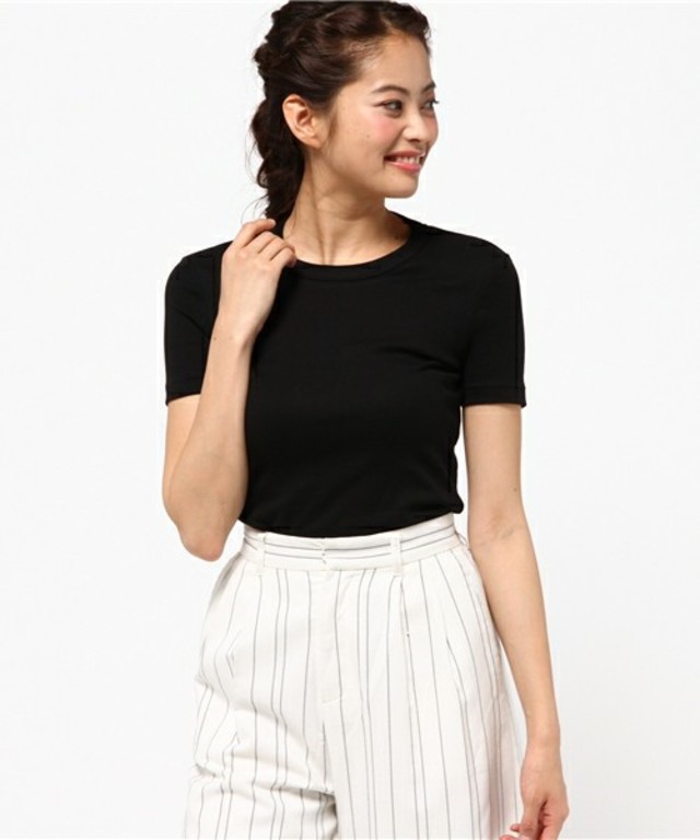 クルーネック半袖Tシャ