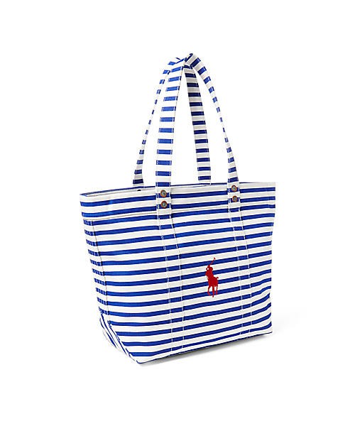 POLO RALPH LAUREN ストライプド キャンバス トート