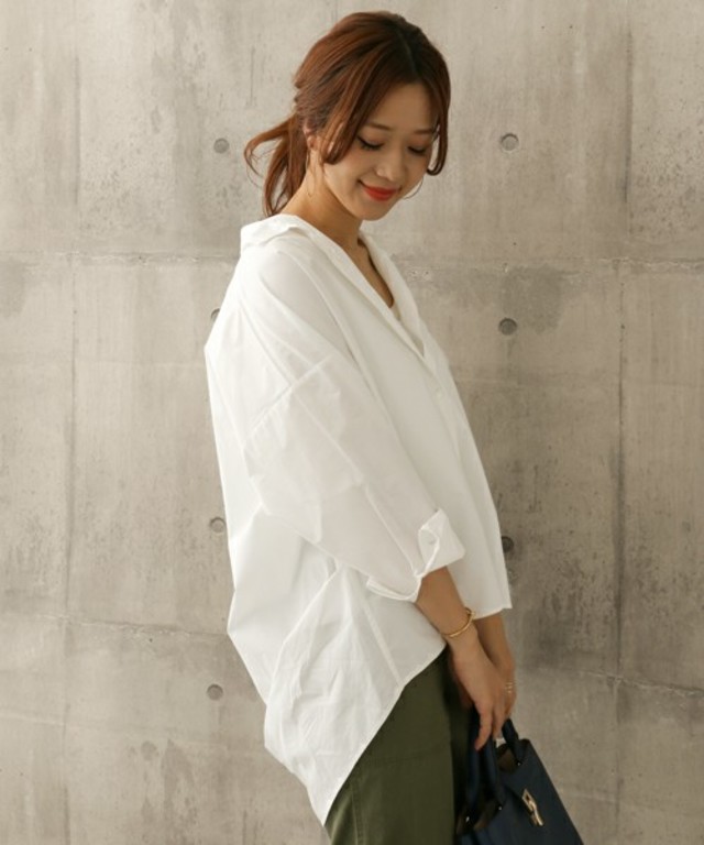 URBAN RESEARCH DOORS WOMENS　ドルマンワイドバックタックシャツ