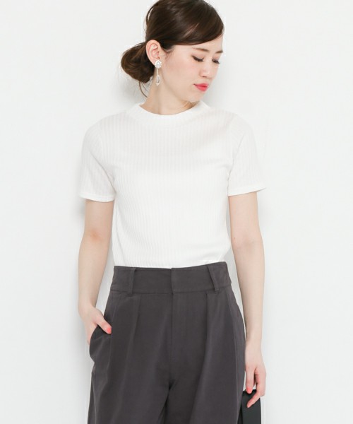 SENSE OF PLACE by URBAN RESEARCH リブクルーネックTシャツ