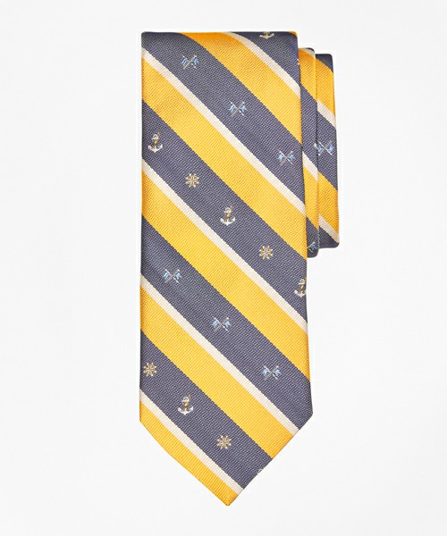BROOKS BROTHERS ノーティカルモチーフ ストライプタイ