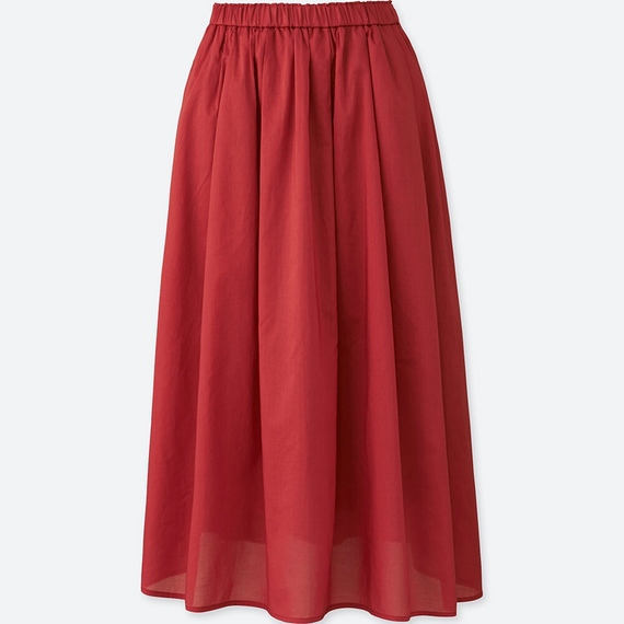 UNIQLO ハイウエストコットンローンボリュームスカート