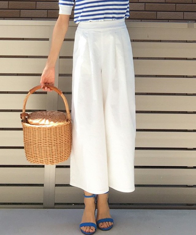 AZUL ENCANTO チノストレッチガウチョパンツ
