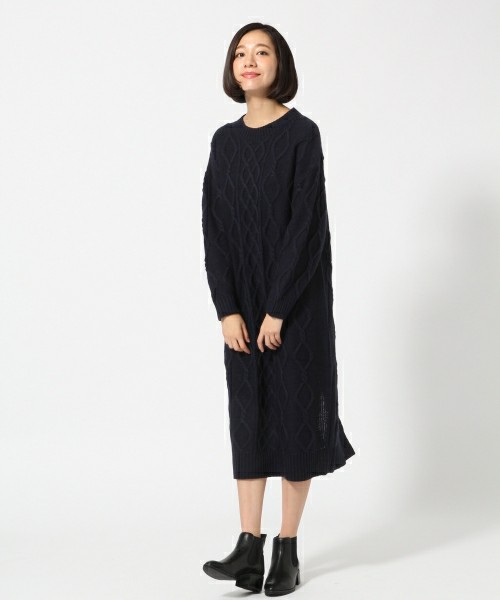 ケーブルロングワンピース