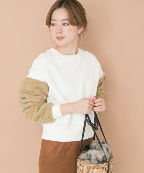 Champion×URBAN RESEARCH 別注袖ボアスウェット