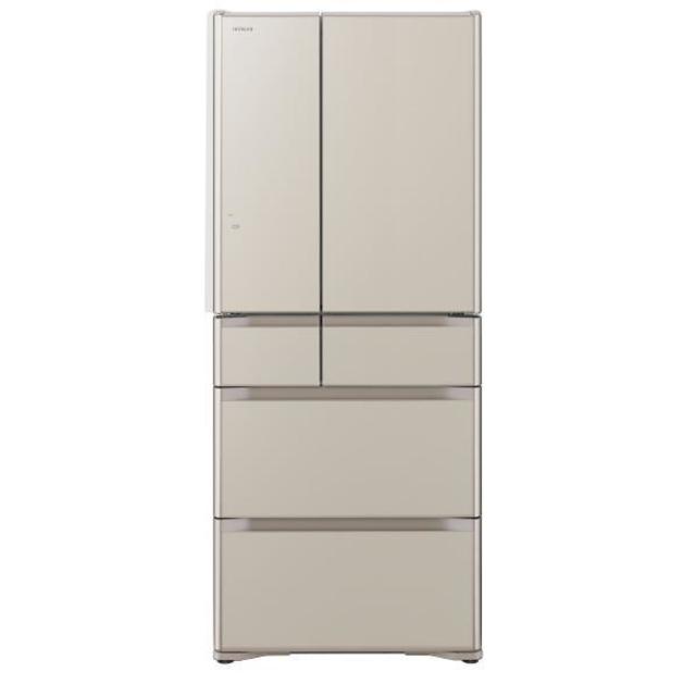 日立 真空チルド6ドア冷蔵庫 615L クリスタルシャンパン R-G6200F-XN