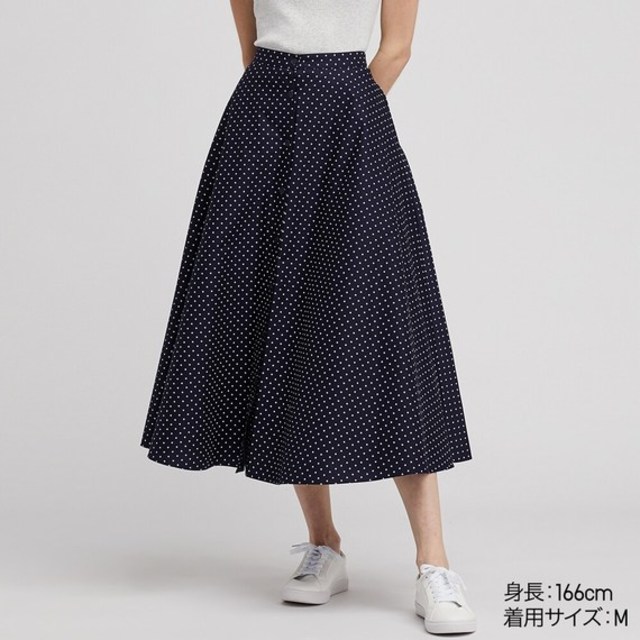 フロントボタンサーキュラースカート(ドット・丈標準76~80cm)