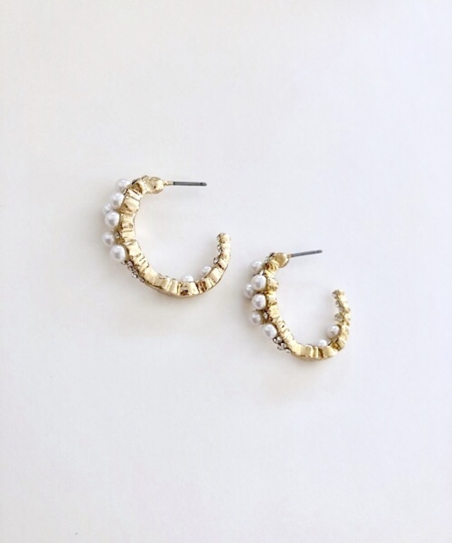 パールデザインピアス