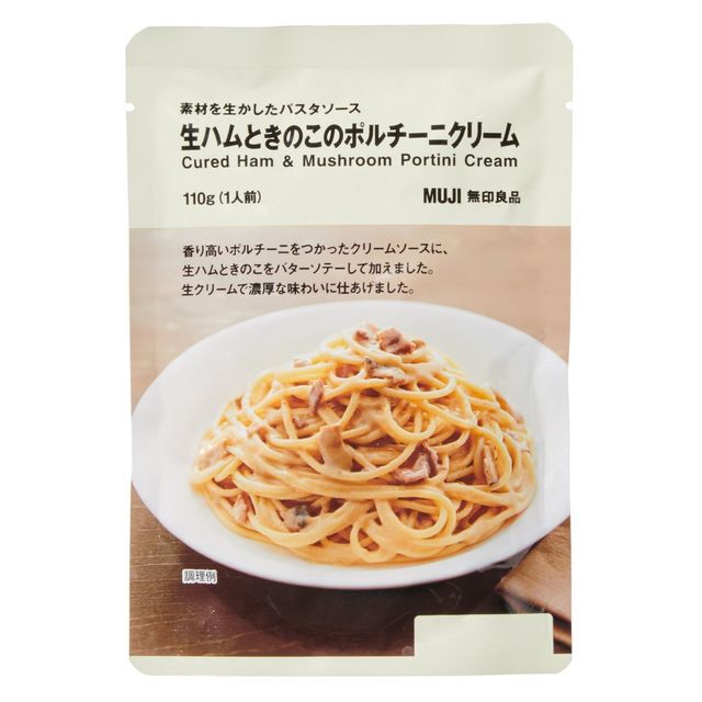 素材を生かしたパスタソース 生ハムときのこのポルチーニクリーム