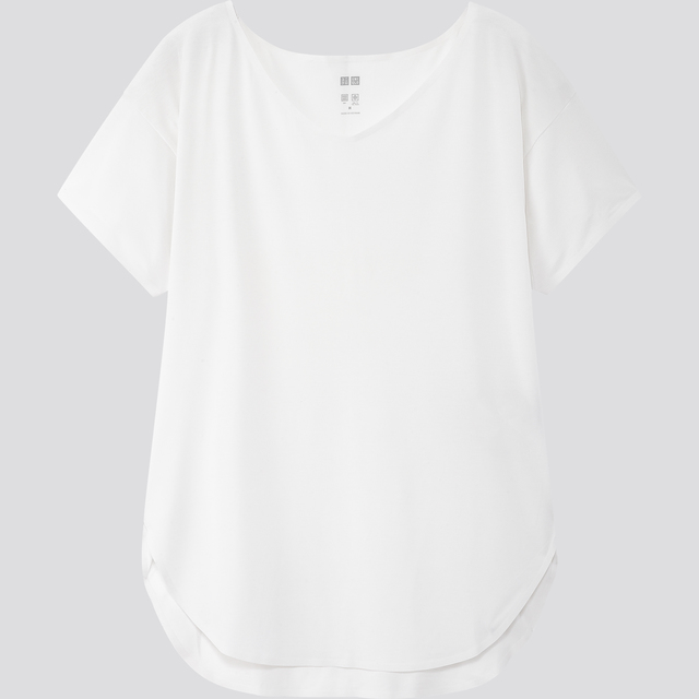 エアリズムシームレスVネックロングTシャツ