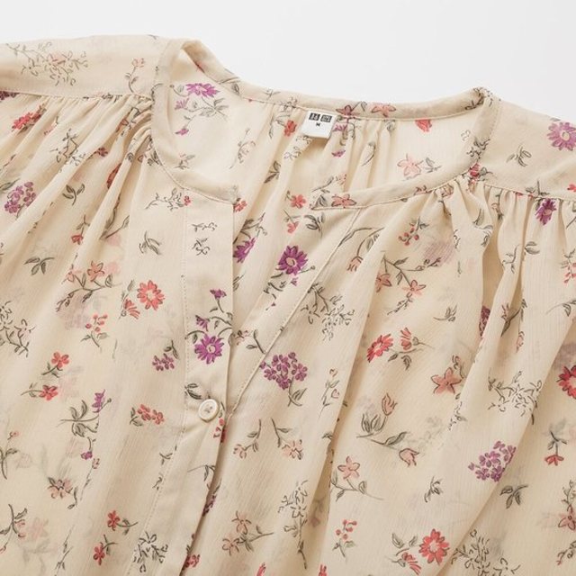 Joy of Printシフォンワンピース(7分袖)