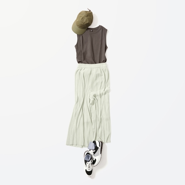 シフォンプリーツスカートパンツ（丈標準51.5～53.5cm）