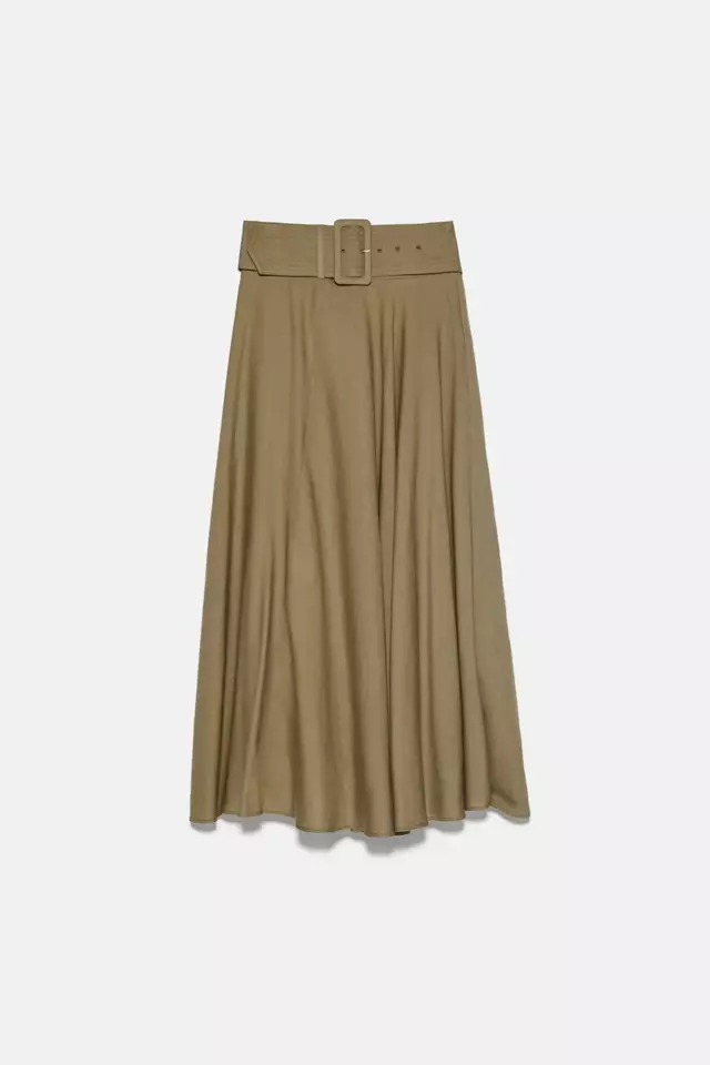 ベルト付きラスティックスカート