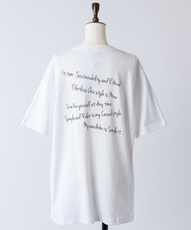 WEARISTA maiko × INTER FACTORY オーバーサイズバッグメッセージプリントTee