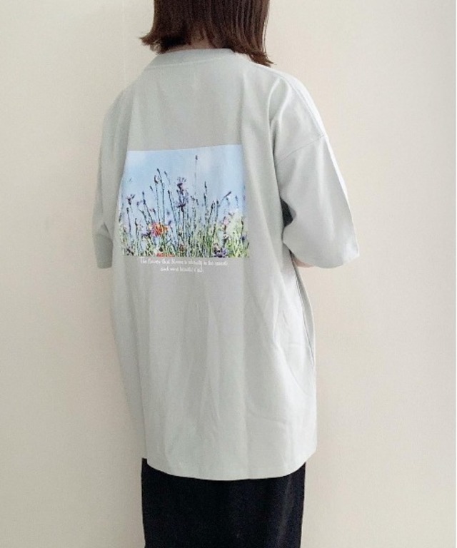 Flower/art グラフィックカットソー ファッションインフルエンサー uki×anown 限定コラボ