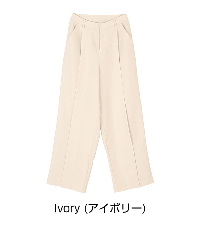 【期間限定★SALE】 センタータックスリットセミワイドパンツ【メール便可／90】