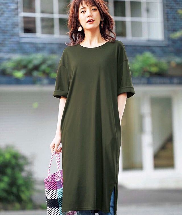 ポケット付ビッグシルエットTシャツワンピース