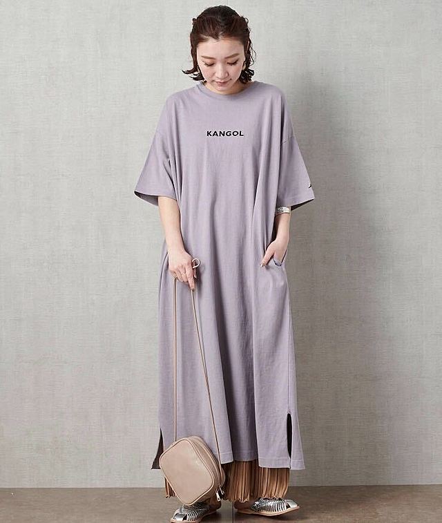 【WEB限定】KANGOL/カンゴール ビッグシルエットTシャツワンピース