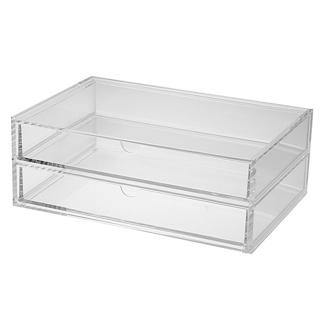 重なるアクリルケース２段引出