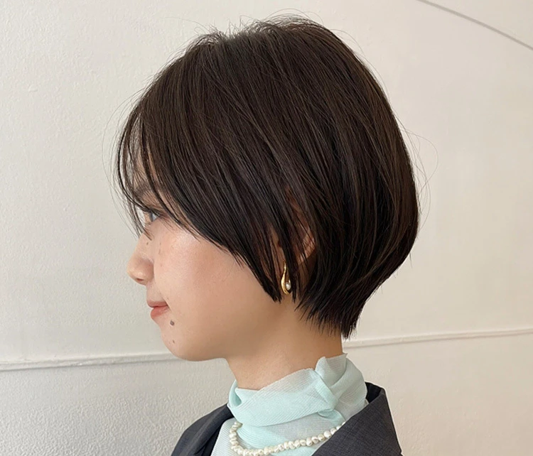 小顔ショートボブ サイド