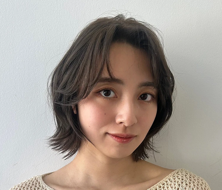 ナチュラルレイヤーボブ　正面