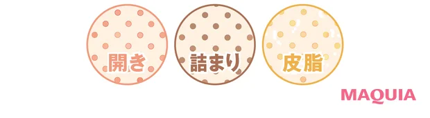 開き・詰まり毛穴におすすめのコスメ 皮脂系毛穴の種類