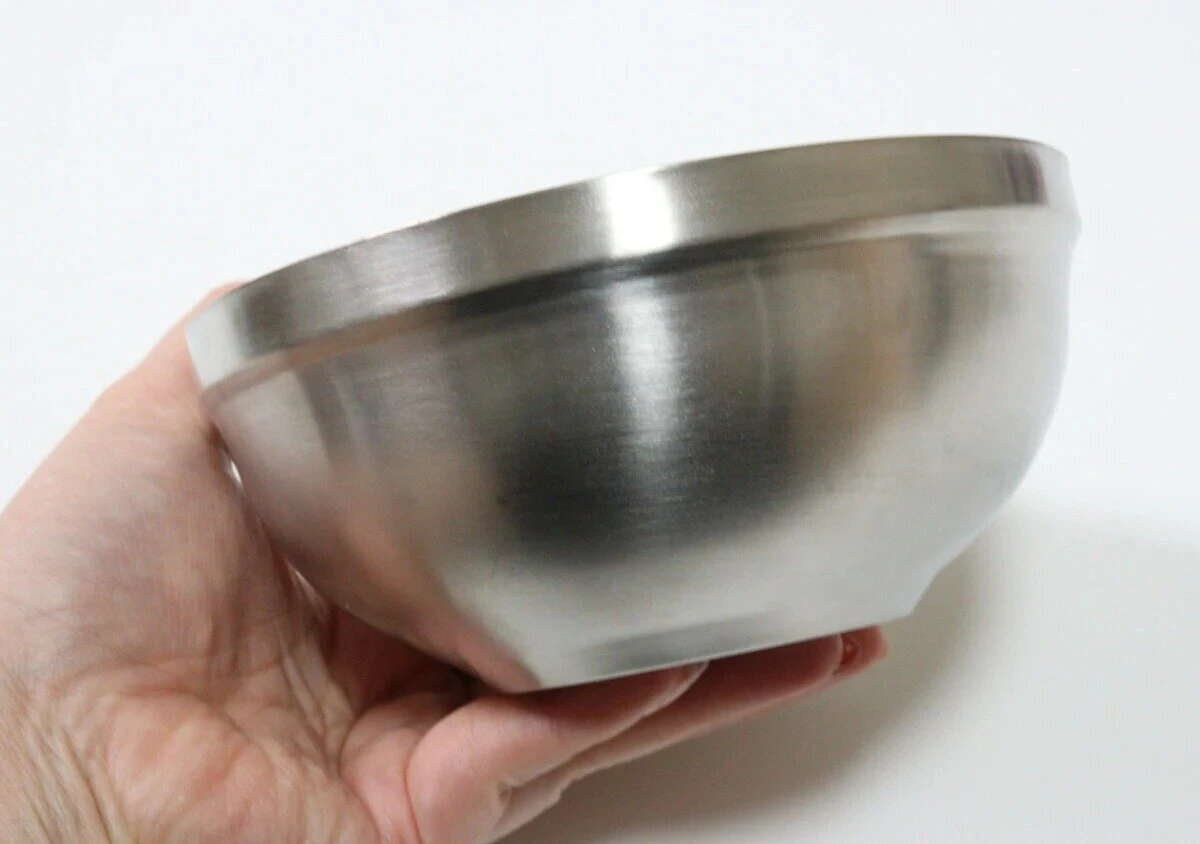 ダイソー　2重ステンレス茶碗（14.7cm）
