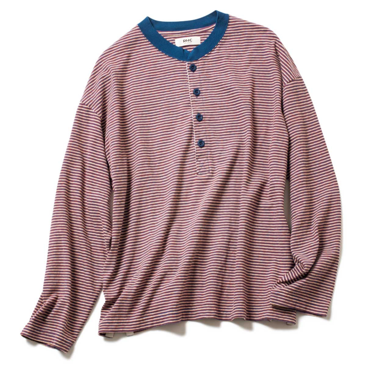 RHCのヘンリーネックボーダーロンT