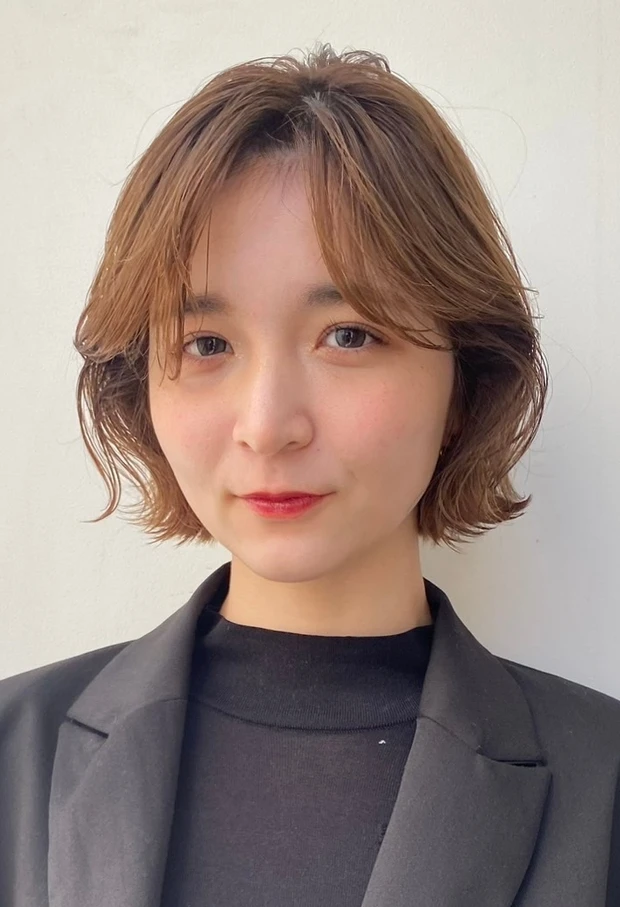 髪型 ヘアカタログ レイヤーボブ ボブヘア 正面